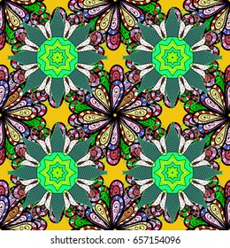Template Colored mandala vector circle of zentangle hand drawn on background.