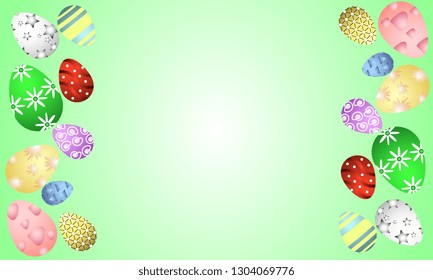 Template of colorful easter eggs vector EPS10. Easter concept. Easter eggs illustration. Copy space.