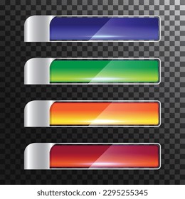 Template colorful glossy gradient lower third Vector illustration design