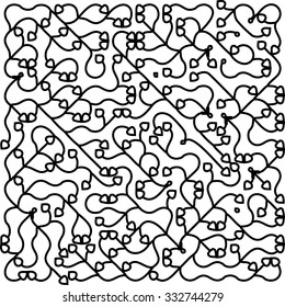 Template for coloring consisting of smooth curved lines