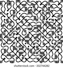 Template for coloring consisting of smooth curved lines