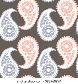 A template for coloring. Ethnic, pattern, vector. Henna mehndi Doodle design. Grey background