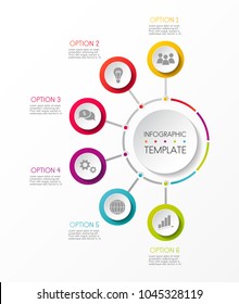 Template of colouful inforgaphic. Vector.