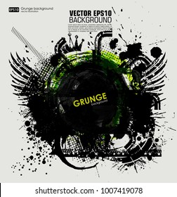 Template colour grunge the poster. Vector illustration