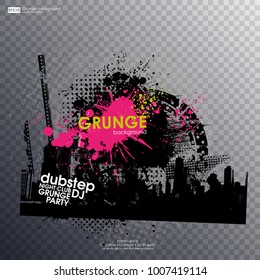 Template colour grunge the poster. Vector illustration