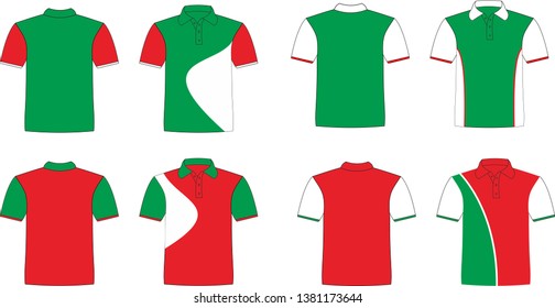 
template for a combination polo / collared shirt design suitable for shop employee clothes, tracksuits etc.