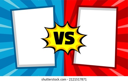 Template comic versus fight background