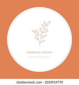 Template Coming Soon Abstract Minimalist Nature Hand Drawn For Social Media Post Vector Illustration Eps 10