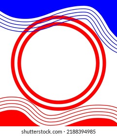 Template to commemorate columbus day with accents of the flag of the united states