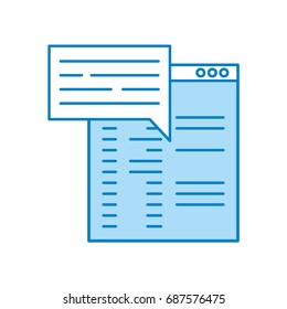 template computer with speech bubble