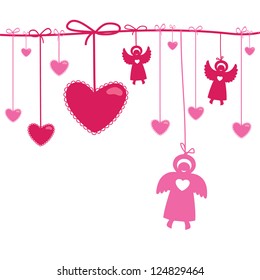 Template congratulations Valentine. Vector design
