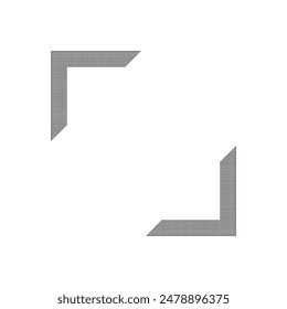 template corner frame with dots abstract texture contour black icon symbol on a white modern background for posters web page business cards postcards interior design minimalism vector