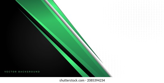 Template corporate banner concept green black grey and white contrast background. You can use for ad, poster, template, business presentation. Vector illustration