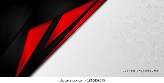 Template corporate banner concept red black grey and white contrast background. You can use for ad, poster, template, business presentation. Vector illustration