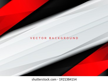 Template corporate banner concept red black grey and white contrast background. You can use for ad, poster, template, business presentation. Vector illustration