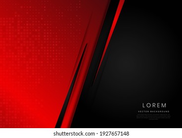 Template corporate banner concept red and black contrast background. You can use for ad, poster, template, business presentation. Vector illustration