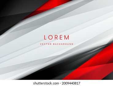 Template corporate banner concept red black grey and white contrast background. You can use for ad, poster, template, business presentation. Vector illustration