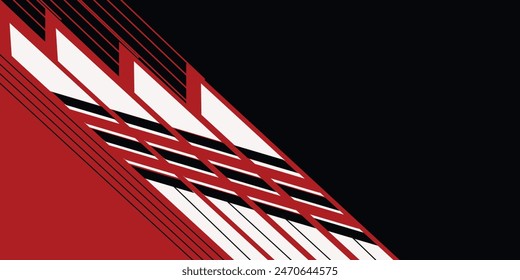 Vorlage Corporate Banner Konzept Rot Schwarz Grau und Weiß Kontrast Hintergrund.