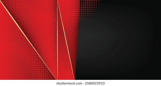 Template corporate banner concept red and black contrast background. You can use for ad, poster, template, business presentation. Vector illustration