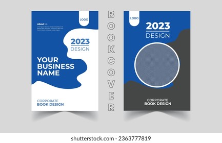 Template for Corporate Book Cover Design in 6x9. A brochure, annual report, magazine, poster, business presentation, portfolio, flyer, or banner could be modified. 