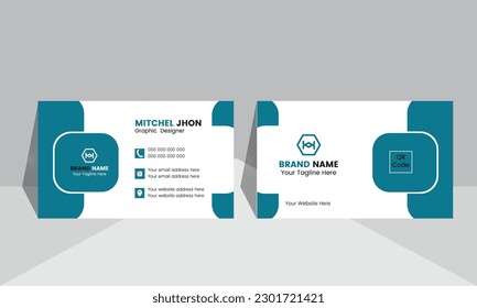 Template corporate business card design.  layout with modern design. Clean advertising  design. Unique professional business card. Minimal corporate.