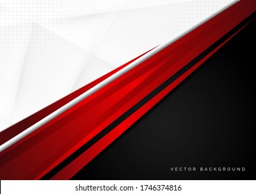 Template corporate concept red black grey   white contrast background  You can use for ad  poster  template  business presentation  Vector illustration