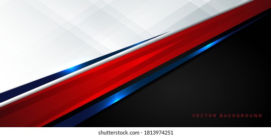 Template corporate concept red black blue and white contrast background. Vector illustration