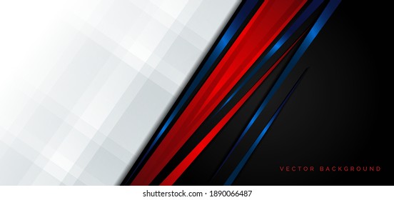 Template corporate concept red black blue   white contrast background  Vector illustration