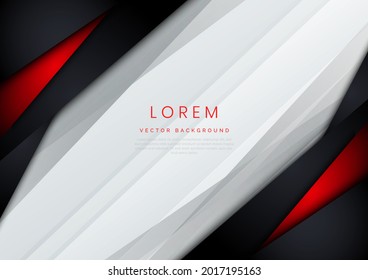 Template corporate concept red black grey and white contrast background. You can use for ad, poster, template, business presentation. Vector illustration