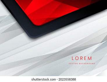 Fondo de contraste rojo, gris y blanco, concepto corporativo de plantilla. Puede usar para publicidad, afiche, plantilla, presentación comercial. Ilustración del vector