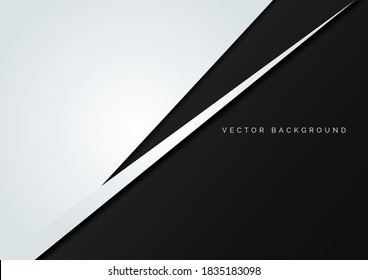 Template corporate concept white and black contrast design background. You can use for ad, poster, template, business presentation. Vector illustration