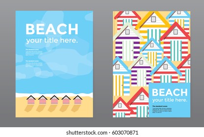 Template Corporate cover beach style background for corporate Identity Poster Brochure magazine publish design Layout vector template