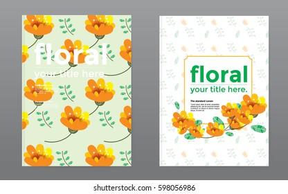 Template Corporate cover Flora style background for Identity Poster Brochure magazine publish design Layout vector template