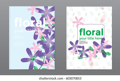 Template Corporate cover floral style background for corporate Identity Poster Brochure magazine publish design Layout vector template
