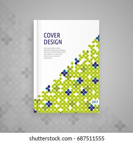 Template cover for book, abstract design, vector modern book
