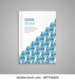 Template cover for book, abstract design, vector modern book 