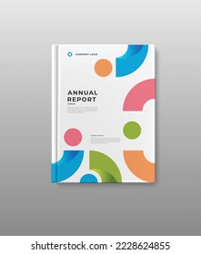 template cover book annual report with geometric design,vector illustration eps 10