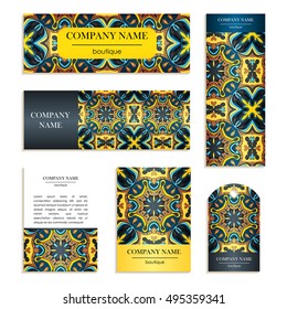 Template of cover design color pattern. Colored vector illustration for corporate identity, individual cards, form style.
