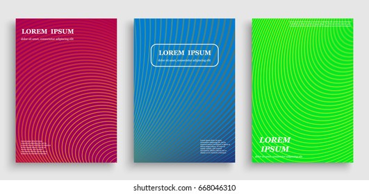 template for cover design with geometric halftone gradients