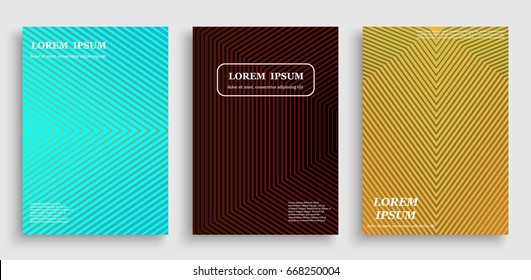 template for cover design with geometric halftone gradients