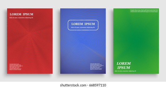 template for cover design with geometric halftone gradients