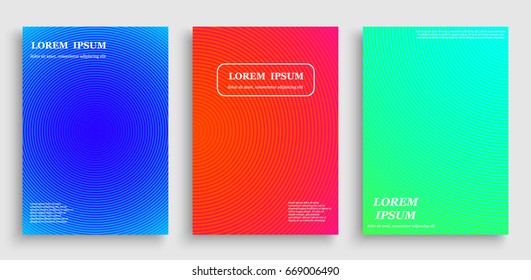 template for cover design with geometric halftone gradients