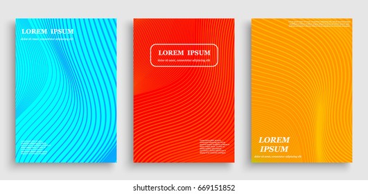 Template for cover design with geometric halftone gradients.