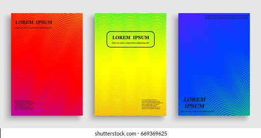 template for cover design with geometric halftone gradients