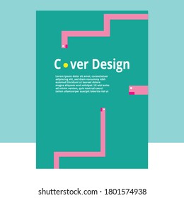 Template cover game style size A4 for design work such as report, poster, catalog, magazine, flyer, book, sheet, annual, infographic and presentation. Does not merge object so work files can be edit.