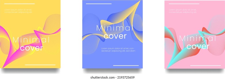 Template cover modern wave gradient abstract vibrant. template banner, poster, background, flyer and social media
