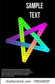 Template for the cover of a notebook, poster, book. Abstract figures. Future geometric design.