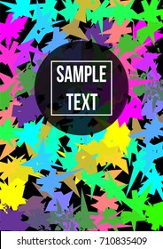 Template for the cover of a notebook, poster, book. Abstract figures of graffiti. Future geometric design.