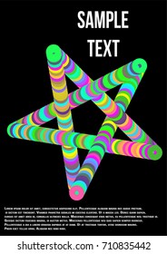 

Template for the cover of a notebook, poster, book. Abstract figures of graffiti. Future geometric design.