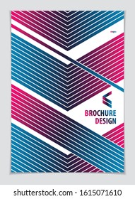 Template for Cover, Placard, Poster, Flyer and Banner Design. Cool geometric vector line background for your design. Minimalistic brochure design. A4 print format.